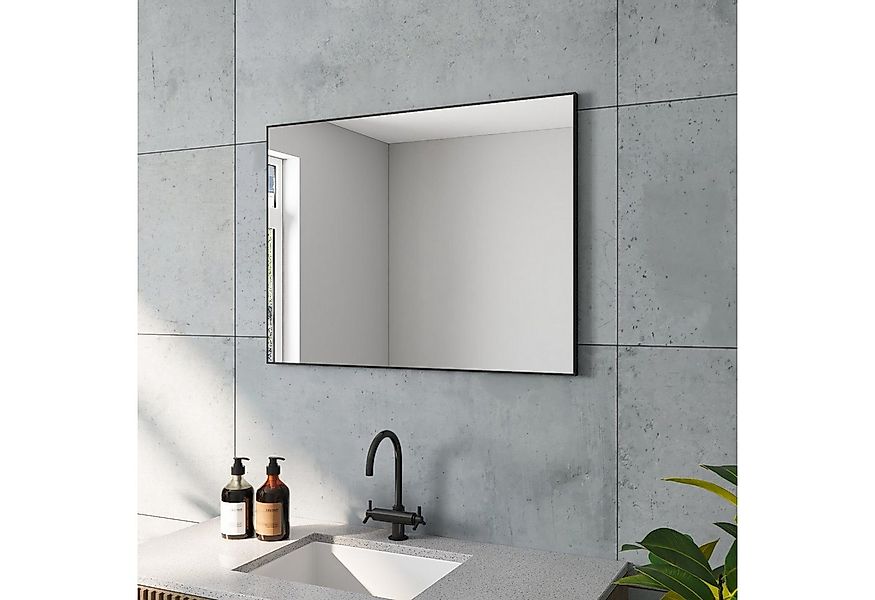 AQUABATOS Wandspiegel Spiegel Schwarz Bad Wand 50x70 60x80 100x60 cm eckig günstig online kaufen