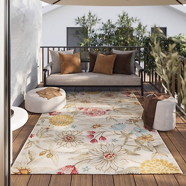Wecon home Outdoorteppich Abloom, rund, Höhe: günstig online kaufen