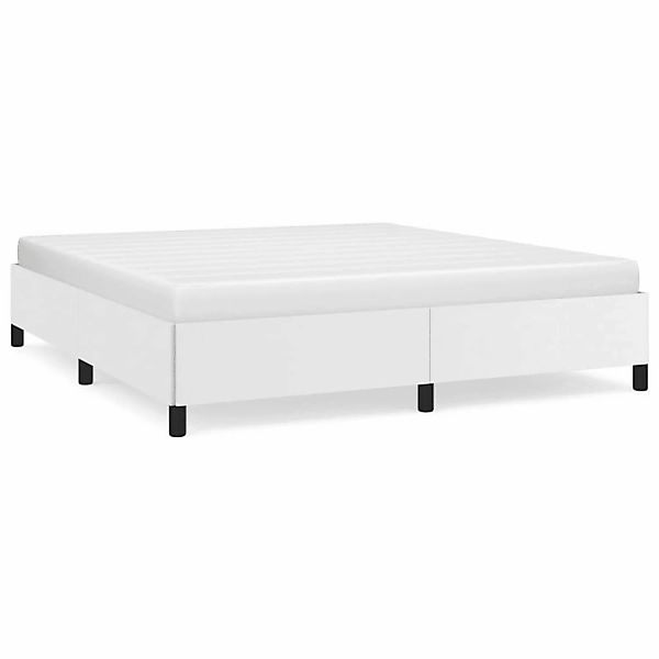 vidaXL Bettgestell Weiß 160x200 cm Kunstleder1370089 günstig online kaufen
