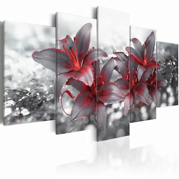 artgeist Wandbild Flowers of Goddess grau/rot Gr. 200 x 100 günstig online kaufen