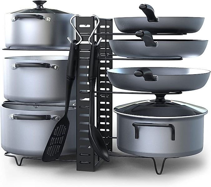 JOEJI’S KITCHEN Kochbesteckhalter Robuster Pfannenständer Topfdeckelhalter günstig online kaufen