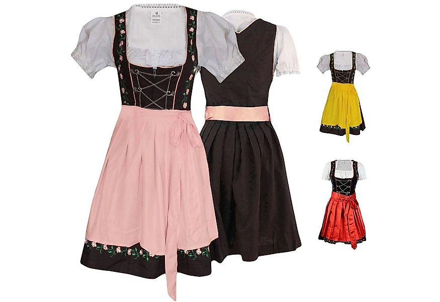 German Wear Dirndl GW1308 3-teiliges Mini Dirndl Dirndel Trachtenkleid günstig online kaufen
