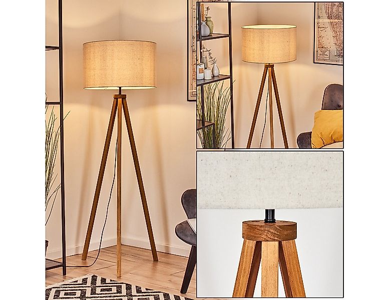 hofstein Stehlampe Stehlampe aus Metall/Holz im modernen Boho-Design, ohne günstig online kaufen