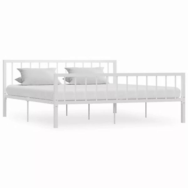 furnicato Bett Bettgestell Weiß Metall 180×200 cm günstig online kaufen