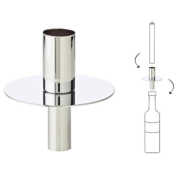 EDZARD Kerzenhalter Silber, Kerzenhalter aus Edelstahl, günstig online kaufen