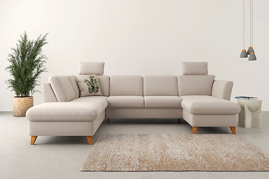 Home affaire Wohnlandschaft "Trelleborg U-Form" Federkern-Polsterung, wahlw günstig online kaufen