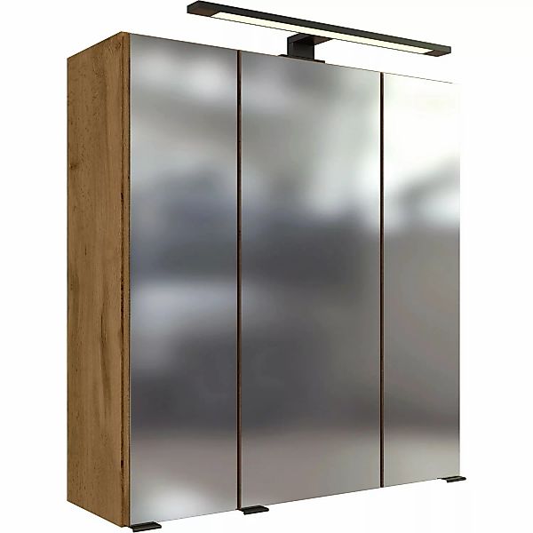 Held Möbel 3D-Spiegelschrank Florenz 60 cm Wotaneiche günstig online kaufen