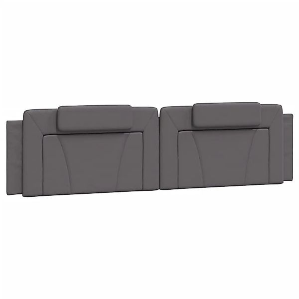vidaXL Kopfteil-Kissen Viana Grau 200 cm Kunstleder 374817 günstig online kaufen
