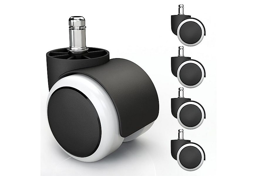 Vendix Stuhlrolle 5x Hartbodenrollen 11mm / 10mm mit PVC Überzug -leise und günstig online kaufen