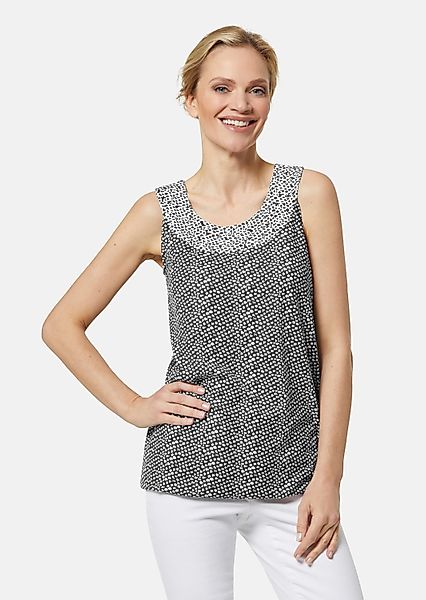 MADELEINE Shirttop Ärmelloses Longtop mit Pailletten-Verzierung günstig online kaufen