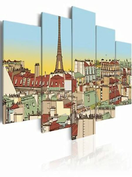 artgeist Wandbild Idyllisches Bild von Paris mehrfarbig Gr. 200 x 100 günstig online kaufen