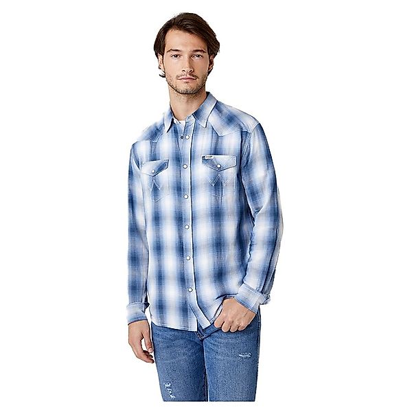 Wrangler Western Langarm-shirt M Cerulean Blue günstig online kaufen