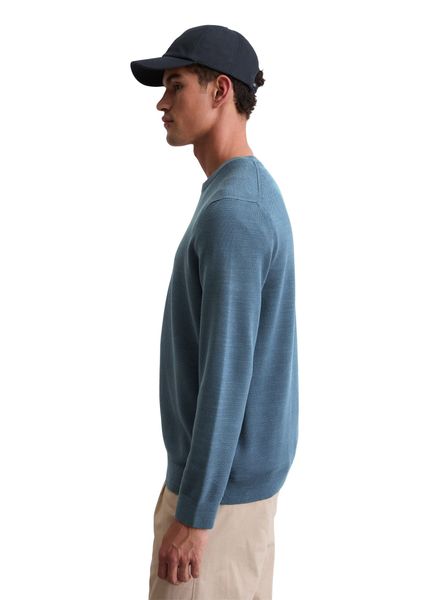 Marc OPolo Rundhalspullover "aus Bio-Baumwoll-Piqué" günstig online kaufen