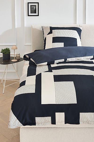 Musterring Wendebettwäsche "Slow" 2 Stk. tlg. aus reiner Baumwolle günstig online kaufen