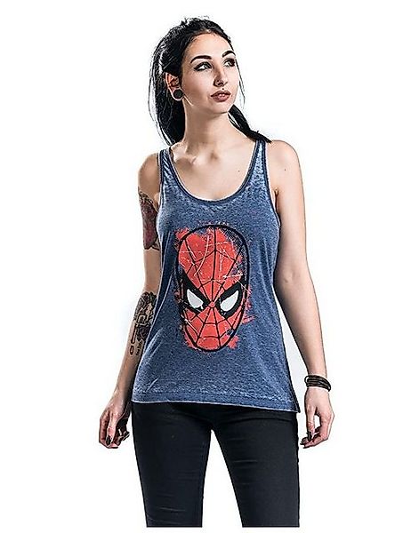 Spiderman Tanktop Spiderman Tank Shirt ärmelloses Damen T-Shirt Burnout Was günstig online kaufen
