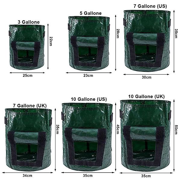 BTTO Pflanzkübel 1/5/10er-Pack. Kartoffel Pflanzsack, 3/5/7/10 günstig online kaufen