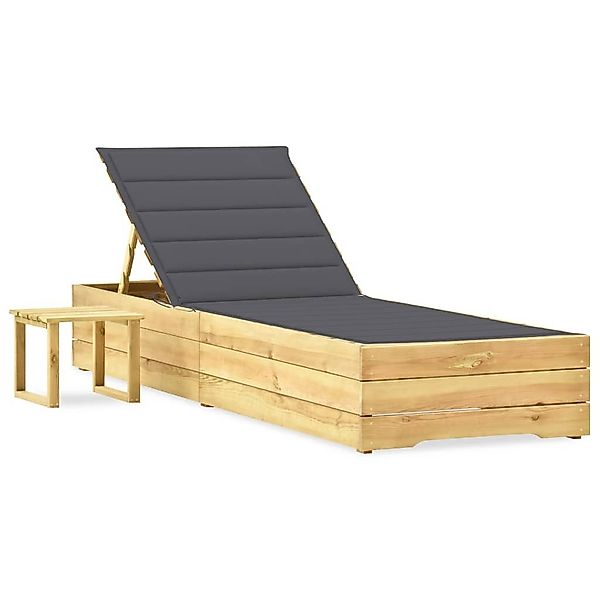 vidaXL Gartenliege Garten-Sonnenliege mit Tisch und günstig online kaufen