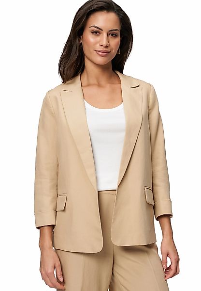 Zero Jackenblazer "zero Damen Leinenblazer mit Taschenklappen", Plain/ohne günstig online kaufen