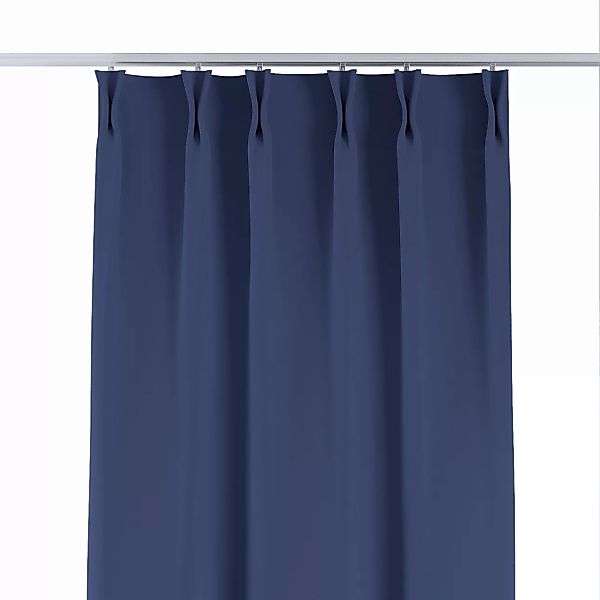 Vorhang mit flämischen 2-er Falten, dunkelblau, Crema (144-74) günstig online kaufen