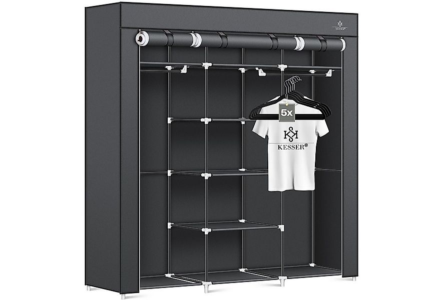 KESSER Kleiderschrank Stoffschrank Stabil mit Kleiderstange & Ablagen günstig online kaufen