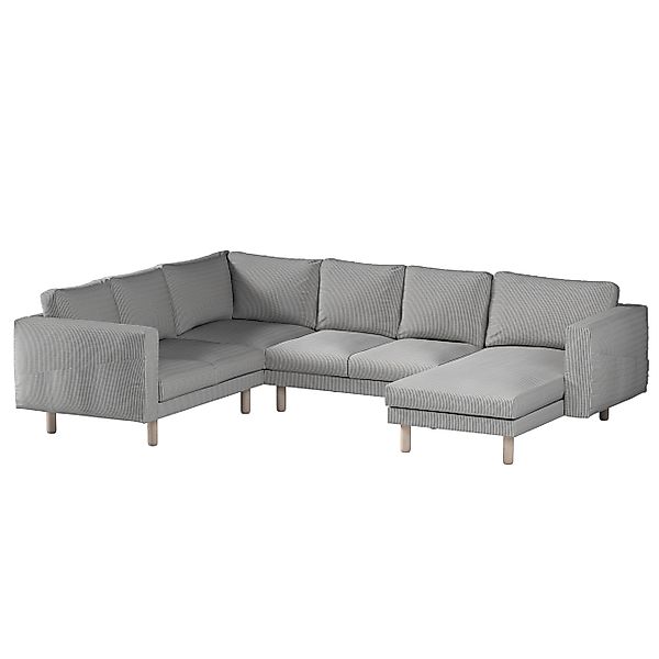 Bezug für Norsborg 5-Sitzer Ecksofa mit Recamiere, schwarz-beige, Norsborg günstig online kaufen