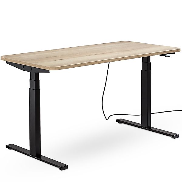 Schreibtisch NewWORK elektrisch höhenverstellbar Gestell schwarz - Dekor wä günstig online kaufen