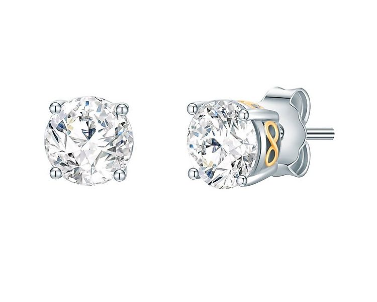 Trilani Paar Ohrstecker Unendlichkeitszeichen silber/gelbgold, mit Zirkonia günstig online kaufen