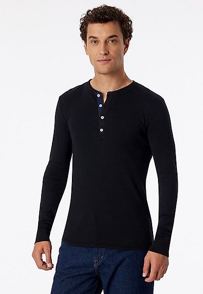 Schiesser Langarmshirt Freizeit Revival Karl-Heinz schwarz Herren günstig online kaufen