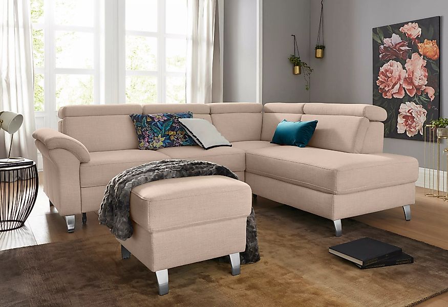 sit&more Ecksofa, inklusive Kopfteilverstellung, wahlweise mit Bettfunktion günstig online kaufen