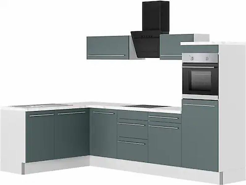 KOCHSTATION Küche »KS-Bern2« Stellmaße 295 x 175 cm, wahlweise mit E-Geräte günstig online kaufen