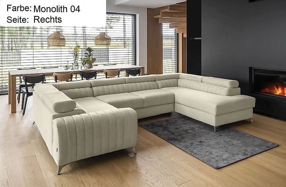 Lukas Möbel Wohnlandschaft Wohnlandschaft Linus mit Schlaffunktion Bettkast günstig online kaufen