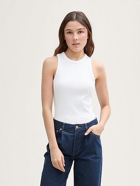 TOM TAILOR Denim Trägertop Coated Ripp günstig online kaufen