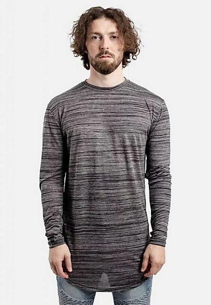 Blackskies T-Shirt Round Langarm Longshirt T-Shirt Schwarz Mixed X-Large günstig online kaufen