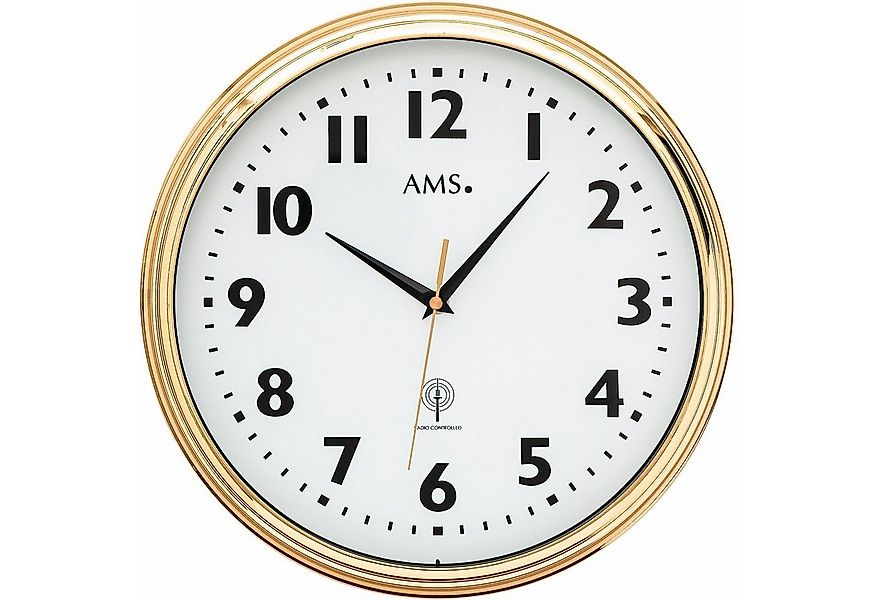 AMS Funkwanduhr F5963 (Quarzuhr,Datum,Wohnzimmer,Esszimmer,Küche,Arbeitszim günstig online kaufen