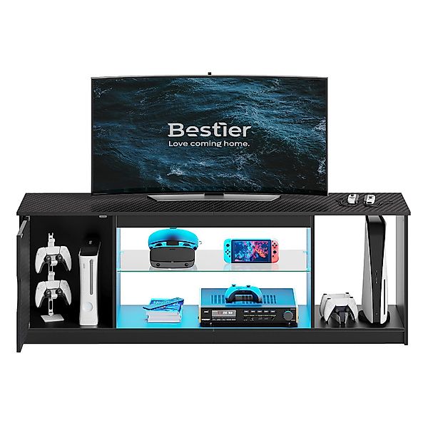 Bestier Lowboard TV-Schrank, Fernsehschrank mit RGB-LED günstig online kaufen
