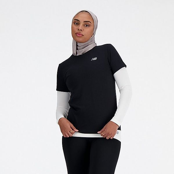 New Balance Laufshirt Sport Essentials Heathertech T-Shirt mit Label günstig online kaufen