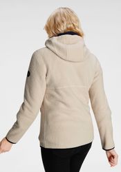 Polarino Fleecejacke mit Kapuze für kalte Tage, aus schnell trocknendem Mat günstig online kaufen