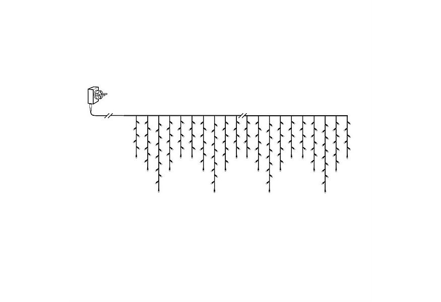 MARELIDA LED-Lichtervorhang Eisregen Lichterkette 240 bernstein LED 5,9m In günstig online kaufen
