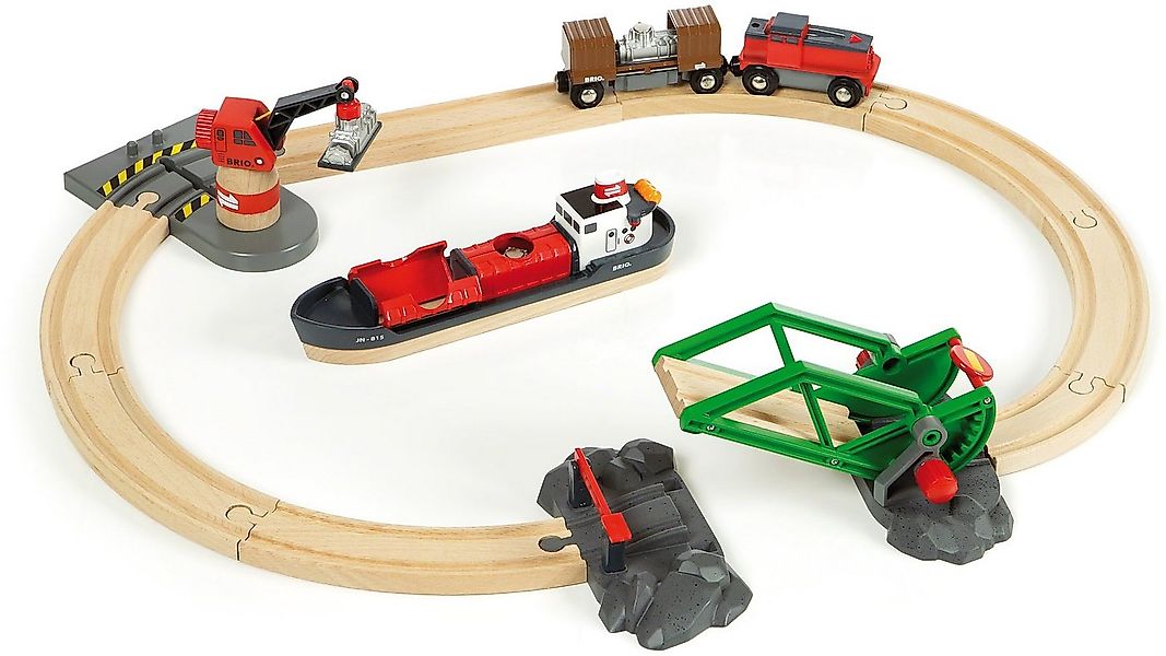 BRIO® Spielzeug-Eisenbahn BRIO® WORLD, Container Hafen Set, (Set), FSC® - s günstig online kaufen