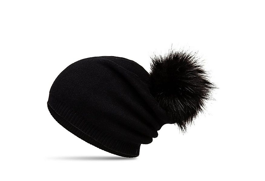 Caspar Bommelmütze MU205 Gefütterte Damen Feinstrick Long Beanie Mütze mit günstig online kaufen