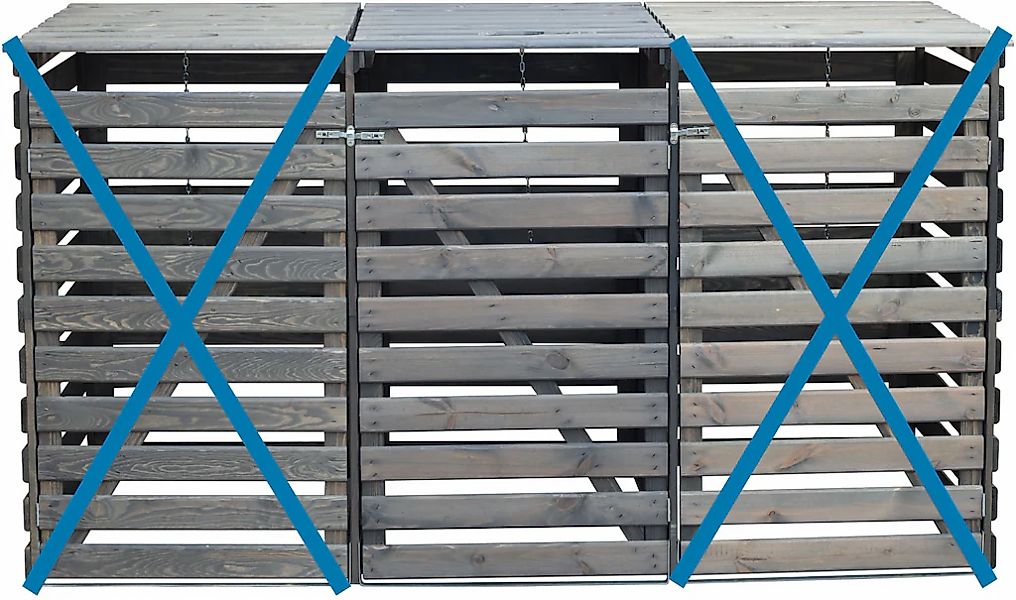 promadino Mülltonnenbox "Vario III" besonders robust aus zertifiziertem Kie günstig online kaufen