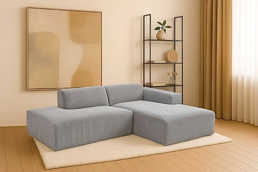 Home affaire Ecksofa »Noord mit Kedernaht, Breite 227 cm, L-Form« Cord, Str günstig online kaufen