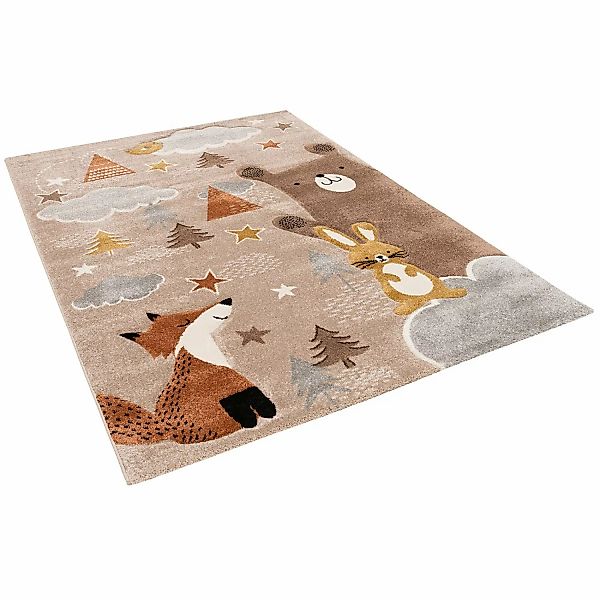 Pergamon Kinder Teppich Maui Kids Fuchs und Bär Braun 120x170cm günstig online kaufen