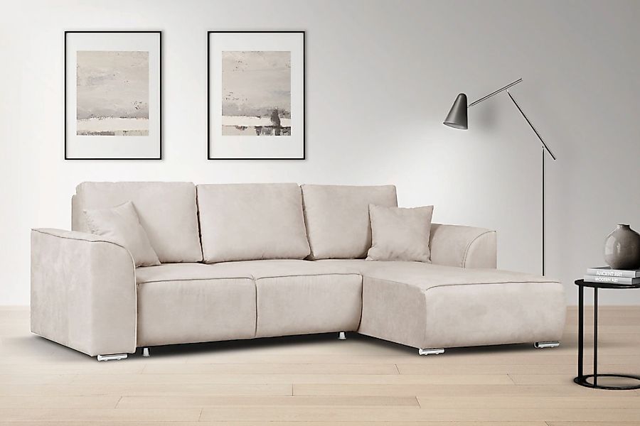 INOSIGN Ecksofa "BEATRICE optionale Schlafsofa mit Bettkasten, B/T/H: 265/1 günstig online kaufen