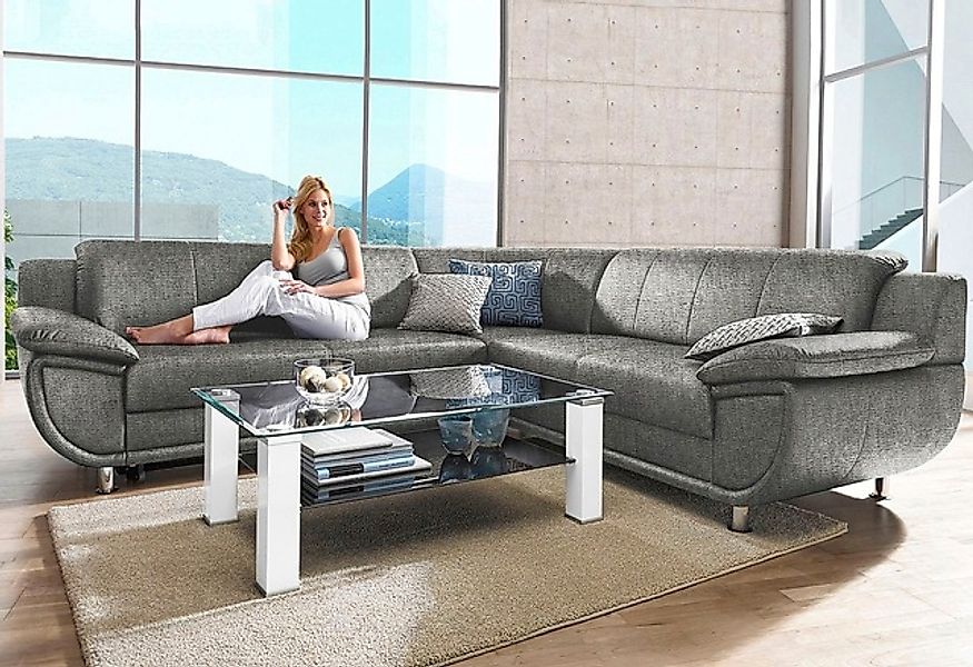 TRENDMANUFAKTUR Ecksofa »Rondo wahlweise mit Schlaffunktion, bequeme Armleh günstig online kaufen