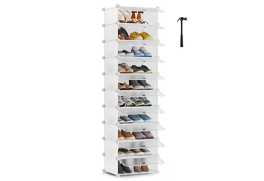 SONGMICS Schuhregal Schuhschrank, mit 10 Fächern, Fasst 20-30 Paar Schuhe günstig online kaufen
