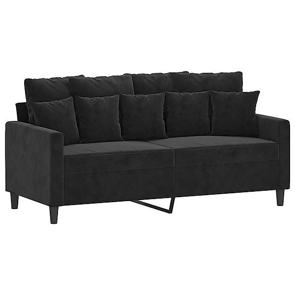 ZMH Sofa 2-Sitzer-Sofa Schwarz 140 cm Samt, Packung 1 Teile, Bequemes Sitze günstig online kaufen