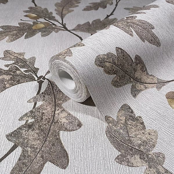 Marburg Vliestapete Nussbaum Floral Modern 10,05 m x 0,53 m Braun günstig online kaufen