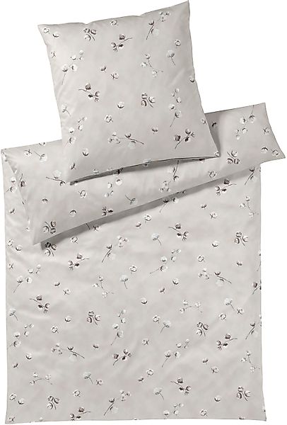 Elegante Bettwäsche "Cotton Flower" 2 Stk. tlg. angenehmes Hautgefühl günstig online kaufen