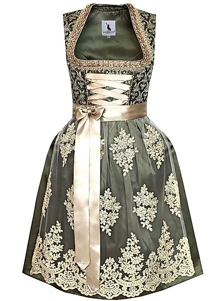Alpenmärchen Dirndl Dirndl Johanna in grün und creme - ALM909 günstig online kaufen
